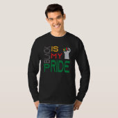 Black is My Pride Black History Month Apparel T-shirt (Voorkant volledig)