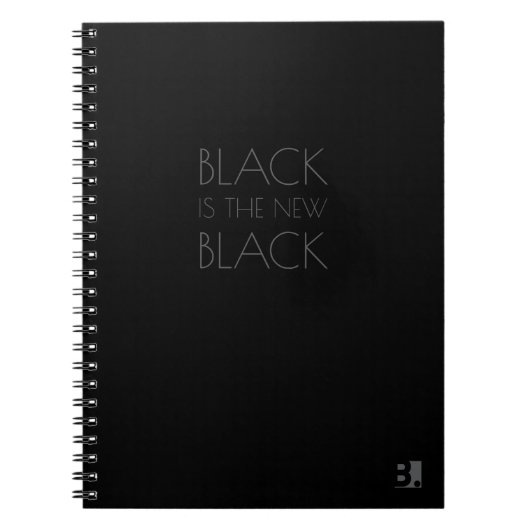 Black is the new Black - Typografie Notitieboek (Voorkant)