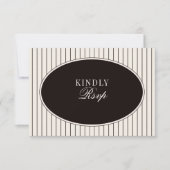 Black Ivory Classic Old Money QR Code Wedding RSVP (Devant)