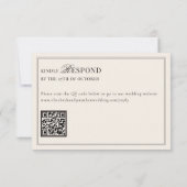 Black Ivory Classic Old Money QR Code Wedding RSVP (Dos)