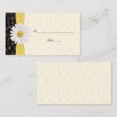 Black Ivory Gold Blanc Mariage de marguerite Carte (Devant / Derrière)