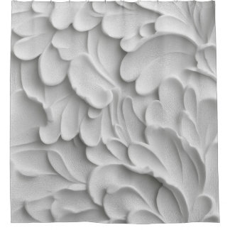 Black & Ivory Textured Shower Curtain  Douchegordijn