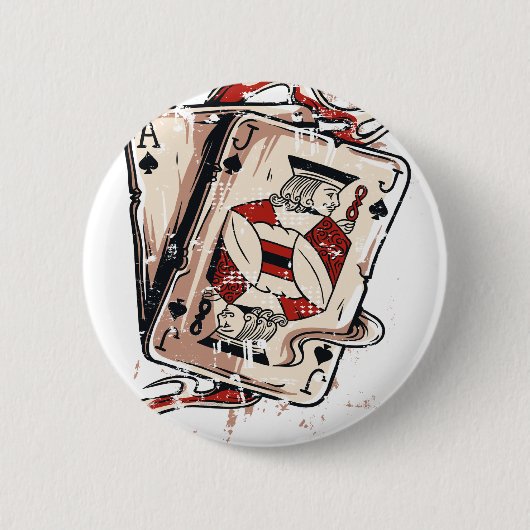 Black Jack 21-kaarten Ronde Button 5,7 Cm (Voorkant)