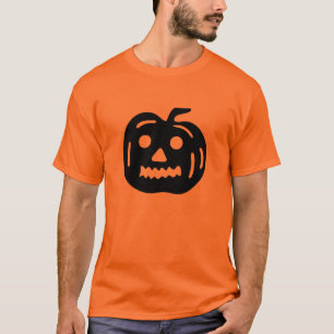 Black Jack-O-Lantern pompoen Shape T-shirt