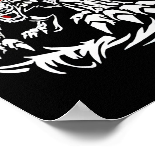 Black Jacob Fatu Wolf Poster (Hoek)