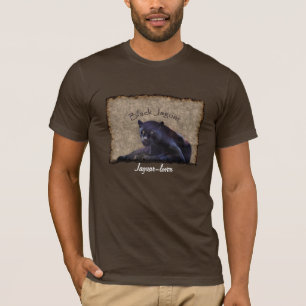 Black Jaguar Big Cat Wildlife-support Art T-Shirt