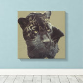 Black Jaguar Canvas Afdruk (Insitu (Houten vloer))