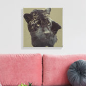 Black Jaguar Canvas Afdruk (Insitu (Woonkamer))