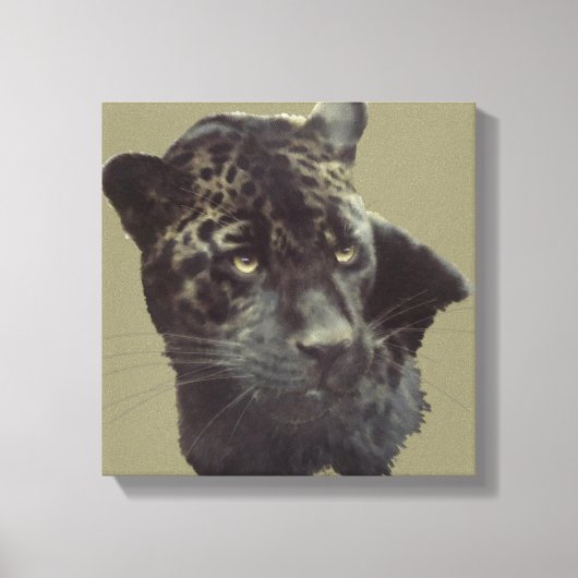 Black Jaguar Canvas Afdruk (Voorkant)
