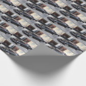 Black Jaguar E Type Roadster Cadeaupapier (Hoek)