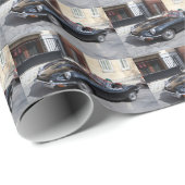 Black Jaguar E Type Roadster Cadeaupapier (Rol Hoek)