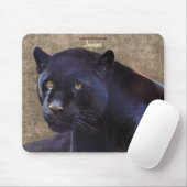Black Jaguar Panther Big Cat Wildlife Mousepad Muismat (Met muis)