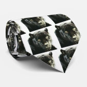 Black Jaguar Panther Stropdas (Opgerold)