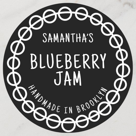 Black Jam Label Sticker