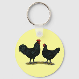 Black Java Chickens Sleutelhanger