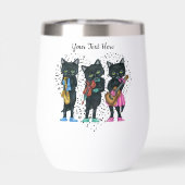 Black Jazz Cats Playing Muziek Hart van zwarte not (Achterkant)