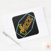 Black Jazz Vierkante Sticker (Envelop)