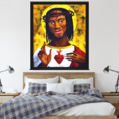 Black Jesus Canvas Afdruk (Insitu (Slaapkamer))