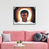 Black Jesus Canvas Afdruk (Insitu (Woonkamer))