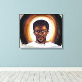 Black Jesus Canvas Afdruk (Insitu (Houten vloer))