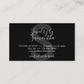 Black Jewelry Aftercare Instructions Visitekaartje (Voorkant)