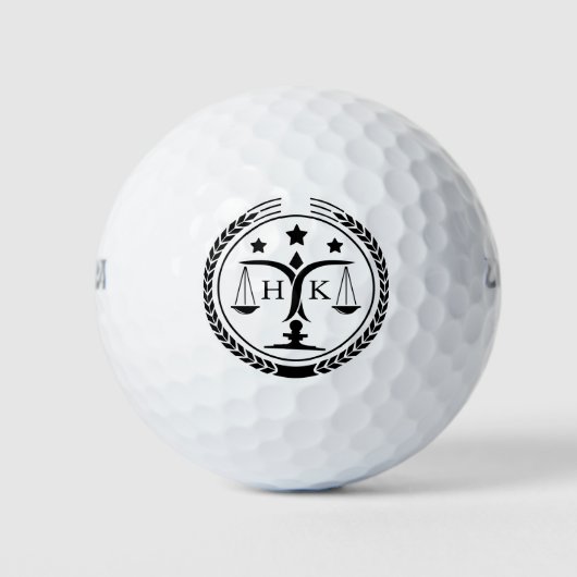 Black Justice Logo Monogram Golfballen (Voorkant)