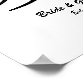 Black Kanji Love Symbol Wedding Jubileum Poster (Hoek)