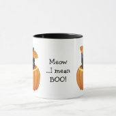 Black Kat Pumpkin Halloween Mok (Midden)