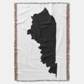 Black Kentucky Shape Deken (Voorkant Verticaal)