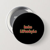 Black Keto Lifestyle Ronde Button 7,6 Cm (Voorkant /achterkant)