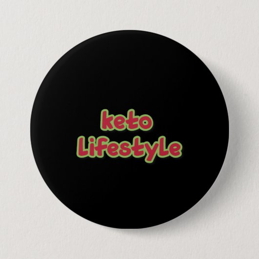 Black Keto Lifestyle Ronde Button 7,6 Cm (Voorkant)