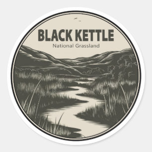 Black Kettle National Grassland Stream Ronde Sticker