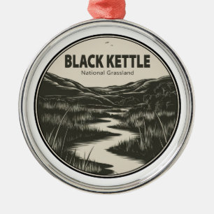 Black Kettle National Grassland-stroom Metalen Ornament