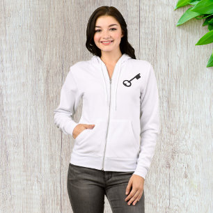 Black Key Vrouwen Full-Zip Hoodie