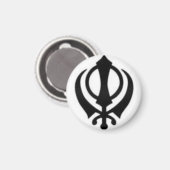 Black Khanda Magneet (Voorkant / Achterkant)