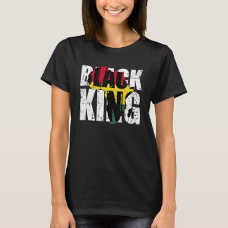 Black King Africa Map Zwarte Geschiedenis Maand Af T-shirt