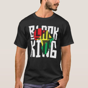 Black King Africa Tribal voor jongens Mannen Black T-shirt