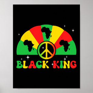 Black King Afro-Amerikaanse Juneteenth 1865 Zwart Poster