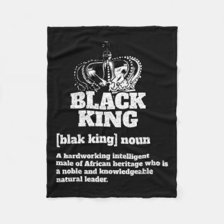 Black King Afro-Amerikaanse trots zwart Fleece Deken