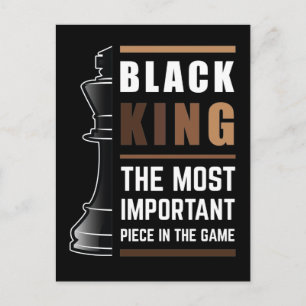 Black King is het belangrijkste stuk in het spel 1 Briefkaart