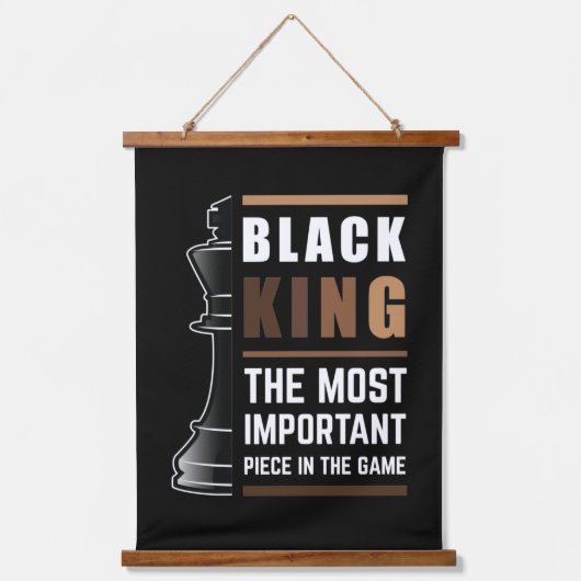 Black King is het belangrijkste stuk in het spel 1 Hangend Wandkleed (Voorkant)