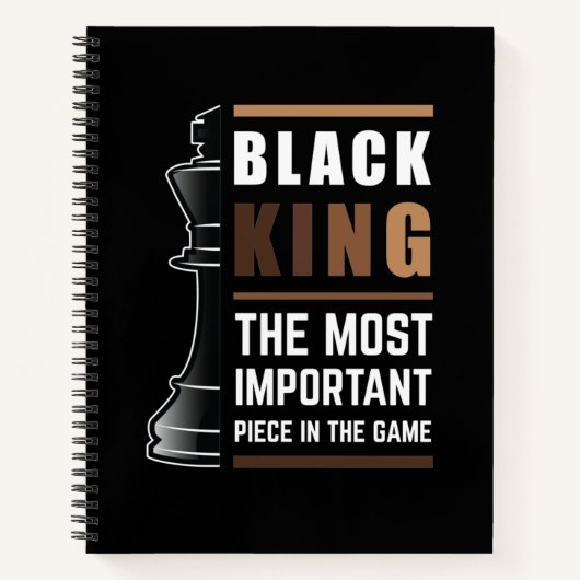 Black King is het belangrijkste stuk in het spel 1 Notitieboek (Voorkant)
