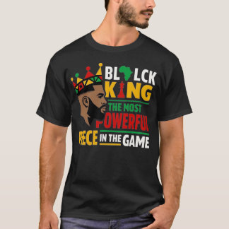 Black King Juneteenth African Dad Father's Day Men T-shirt