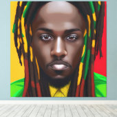 Black King Melanin Man Bruh Mannen Son Boy Prince Canvas Afdruk (Insitu (Houten vloer))