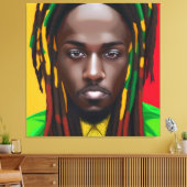 Black King Melanin Man Bruh Mannen Son Boy Prince Canvas Afdruk (Insitu (Woonkamer))