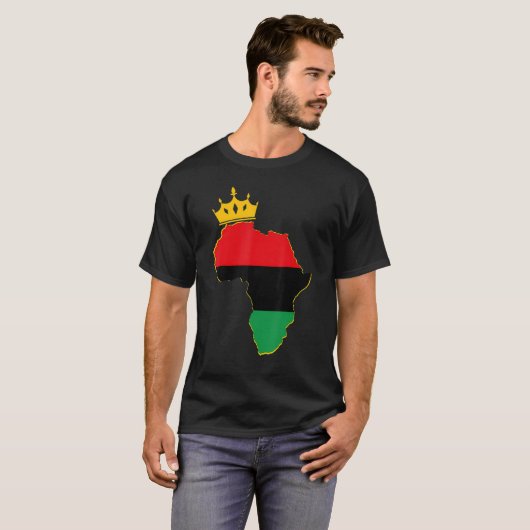Black King Queen Couple Matching African American T-shirt (Voorkant volledig)