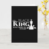 Black King - The Most Powerful Piece In The Game - Kaart (Gele Bloem)