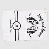Black Kings and Queens Black Leo Leeuw en Leeuwin Golfhanddoek (Horizontaal)