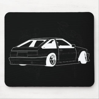 Black KIS Levin AE86 Muismat
