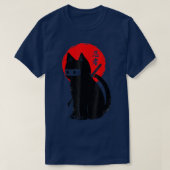 Black Kitten Ninja Cat Kat Japans Samurai Cat T-shirt (Design voorkant)